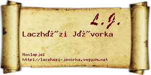 Laczházi Jávorka névjegykártya